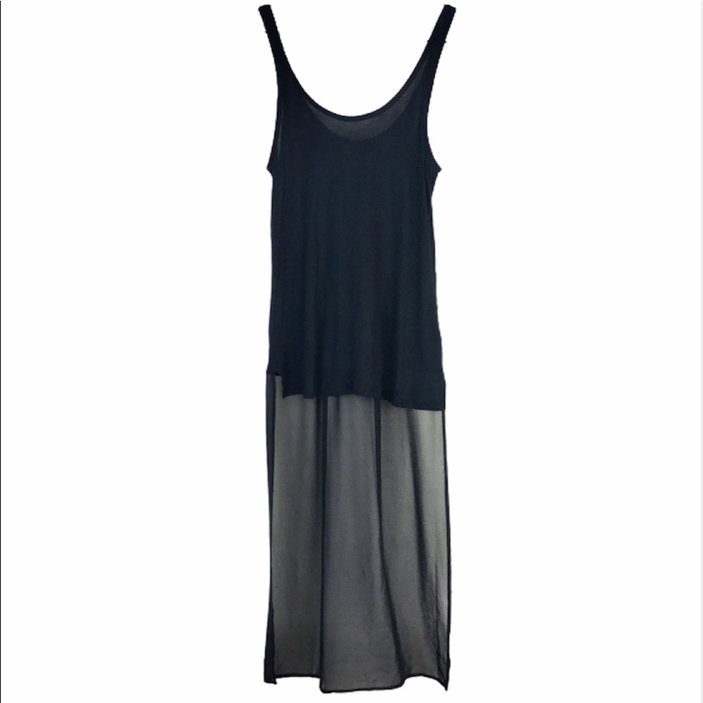 Express hi-lo sheer chiffon tank top